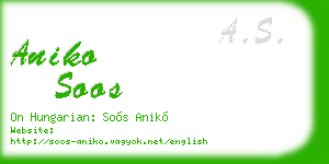 aniko soos business card