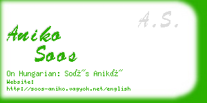 aniko soos business card